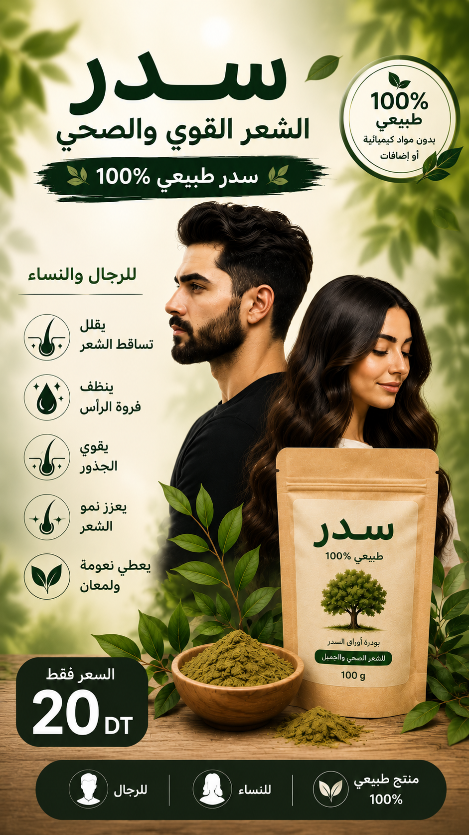 سدر طبيعي مرحي – عناية فائقة للشعر والبشرة